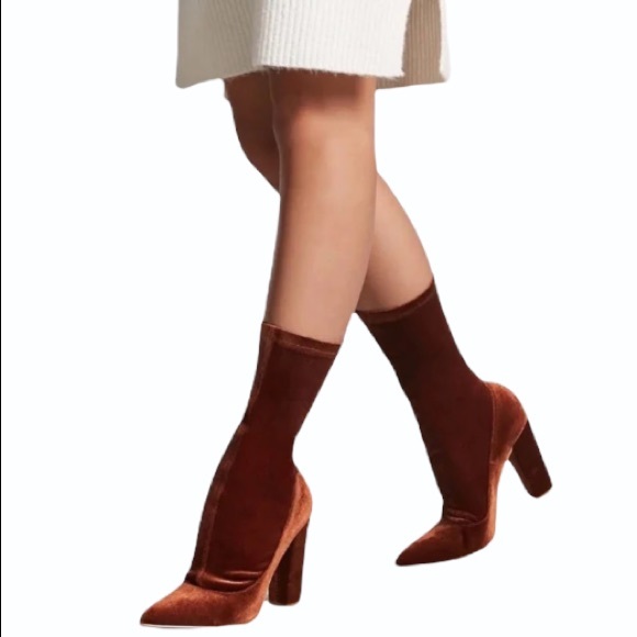 Shoes | Forever 21 Velvet Sock Boots 